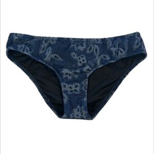 Athena Blue Lace bikini swim bottoms size 8 NWOT